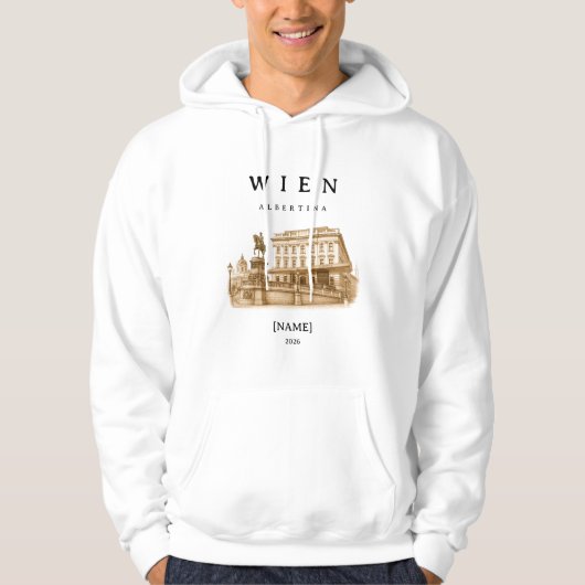 Personalisierte Wien Albertina | Name & Jahr Hoodie (Voorkant)