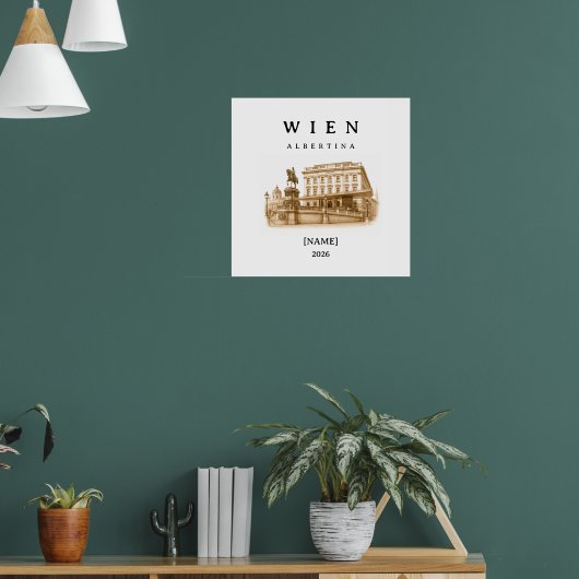 Personalisierte Wien Albertina | Name & Jahr Poster (Woonkamer 1)