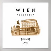 Personalisierte Wien Albertina | Name & Jahr Poster (Voorkant)