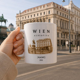 Personalisierte Wien Albertina Tasse | Name & Jahr Koffiemok