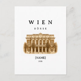 Personalisierte Wien Börse | Name & Jahr Briefkaart