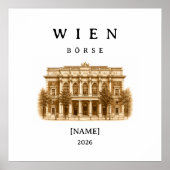 Personalisierte Wien Börse | Name & Jahr Poster (Voorkant)