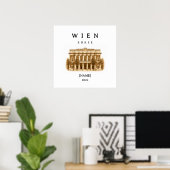Personalisierte Wien Börse | Name & Jahr Poster (Thuiskantoor)