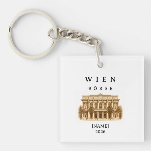 Personalisierte Wien Börse | Name & Jahr Sleutelhanger (voorkant)