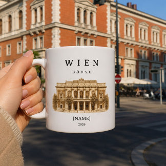 Personalisierte Wien Börse Tasse | Name & Jahr Koffiemok