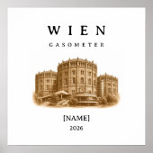 Personalisierte Wien Gasometer | Name & Jahr Poster (Voorkant)