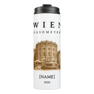 Personalisierte Wien Gasometer | Name & Jahr Thermosbeker