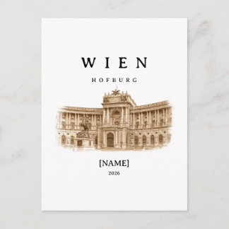 Personalisierte Wien Hofburg | Name & Jahr Briefkaart