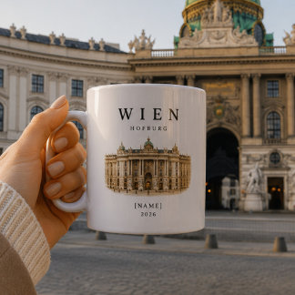 Personalisierte Wien Hofburg Tasse | Name & Jahr Koffiemok