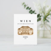 Personalisierte Wien Museumsquartier | Name & Jahr Briefkaart (Staand voorkant)