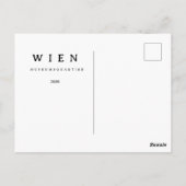 Personalisierte Wien Museumsquartier | Name & Jahr Briefkaart (Achterkant)