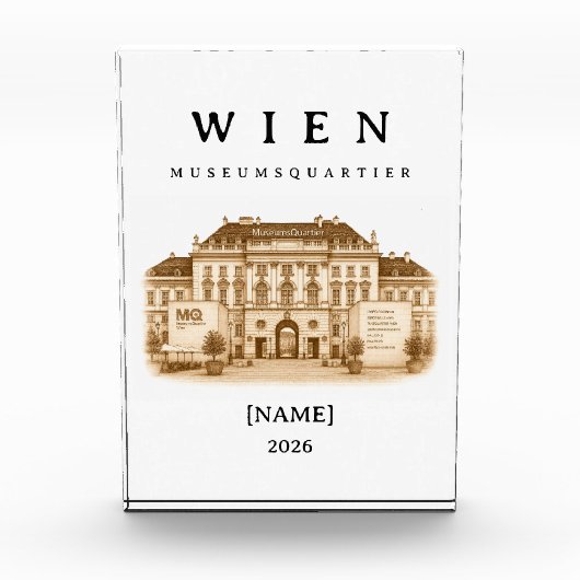 Personalisierte Wien Museumsquartier | Name & Jahr Fotoblokken (Voorkant)