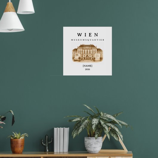 Personalisierte Wien Museumsquartier | Name & Jahr Poster (Woonkamer 1)