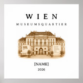 Personalisierte Wien Museumsquartier | Name & Jahr Poster (Voorkant)