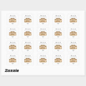 Personalisierte Wien Museumsquartier | Name & Jahr Vierkante Sticker (Vel)