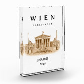 Personalisierte Wien Parlament | Name & Jahr Fotoblokken (Links)