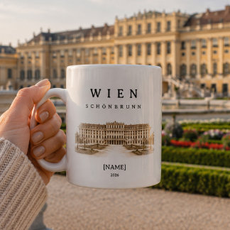 Personalisierte Wien Schönbrunn | Name & Jahr Koffiemok