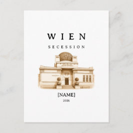 Personalisierte Wien Secession | Name & Jahr Briefkaart