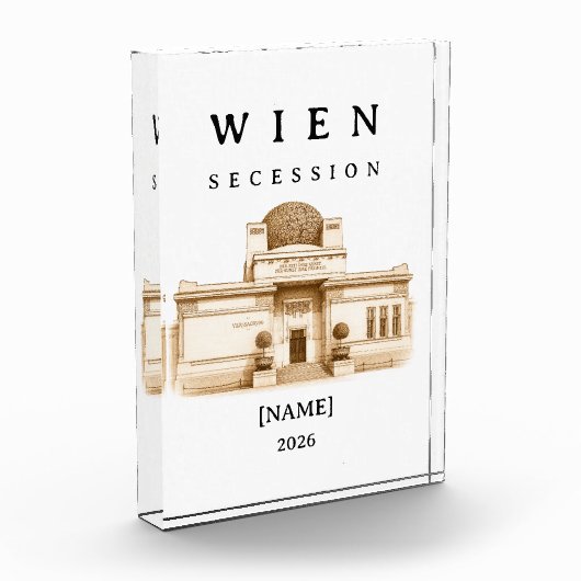 Personalisierte Wien Secession | Name & Jahr Fotoblokken (Links)
