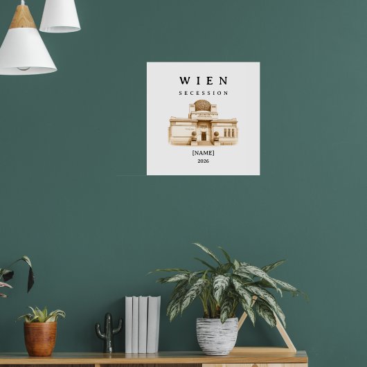Personalisierte Wien Secession | Name & Jahr Poster (Woonkamer 1)