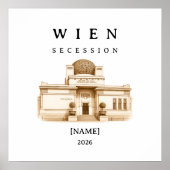 Personalisierte Wien Secession | Name & Jahr Poster (Voorkant)