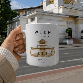 Personalisierte Wien Secession Tasse | Name & Jahr Koffiemok