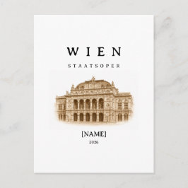 Personalisierte Wien Staatsoper | Name & Jahr Briefkaart