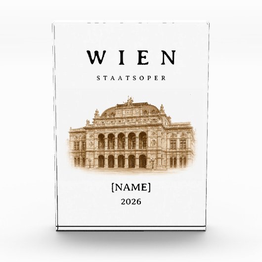 Personalisierte Wien Staatsoper | Name & Jahr Fotoblokken (Voorkant)