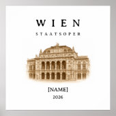 Personalisierte Wien Staatsoper | Name & Jahr Poster (Voorkant)