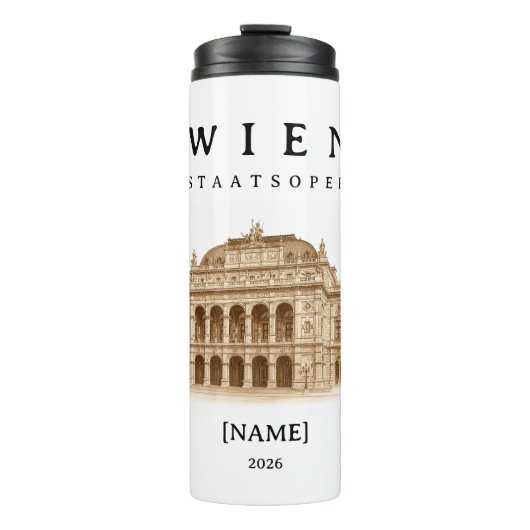 Personalisierte Wien Staatsoper | Name & Jahr Thermosbeker (Voorkant)