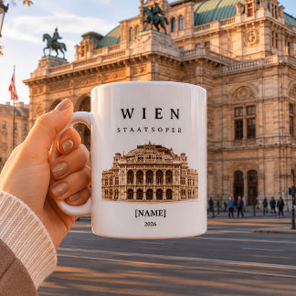 Personalisierte Wien Staatsoper Tasse | Name  Koffiemok