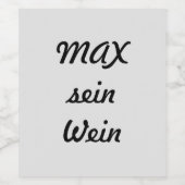 personalisierte wijn etiket (Enkel label)