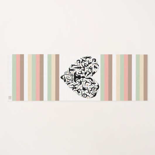 Personalisierte Yoga Matte mit Herz und Name Yogamat (Voorkant (horizontaal))