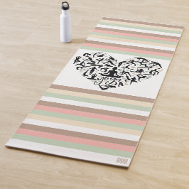 Personalisierte Yoga Matte mit Herz und Name Yogamat