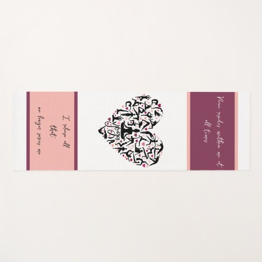 Personalisierte Yoga Matte mit Herz & Wunschtext Yogamat (Voorkant (horizontaal))