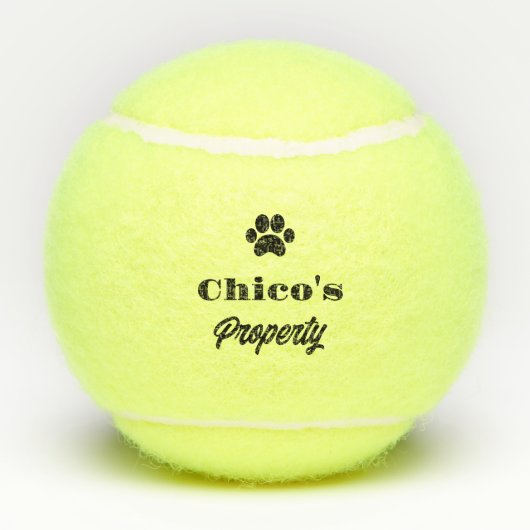 Personalisierter humorvoller Hundeball Tennisballen (Achterkant)