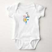 personalisierter Name F Baby Body Strampler  Romper (Voorkant)