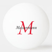 Personalisierter Name Monogramm Pingpongbal (Voorkant)