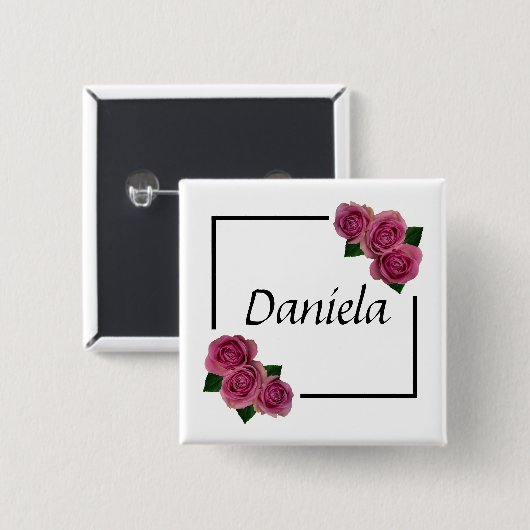 personalisierter Name PIN Anstecker Button (Voorkant /achterkant)