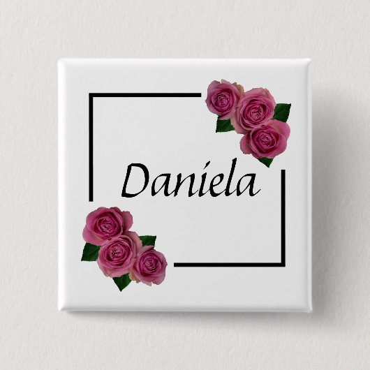 personalisierter Name PIN Anstecker Button (Voorkant)