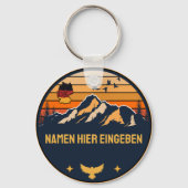 Personalisierter Ortsname Deutschland Runddesign Sleutelhanger (Voorkant)