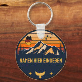 Personalisierter Ortsname Deutschland Runddesign Sleutelhanger (Voorkant)