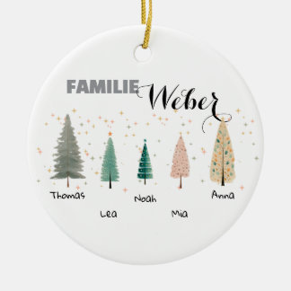 Personalisierter Osteranhänger mit Familiennamen Keramisch Ornament