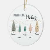 Personalisierter Osteranhänger mit Familiennamen Keramisch Ornament (Links)