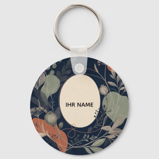 Personalisierter Schlüsselanhänger – Botanical Nam Sleutelhanger (Voorkant)