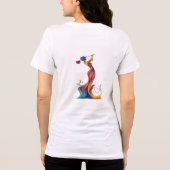 Personalisiertes Damen-Golf-Shirt für die Golferin Tri-Blend Shirt (Achterkant)