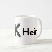 Personalisiertes Initialen-Design auf weißem Kaffe Koffiemok (Voorkant rechts)