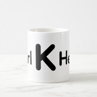 Personalisiertes Initialen-Design auf weißem Kaffe Koffiemok