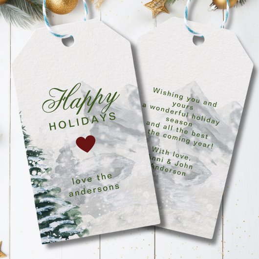 Personalisiertes Weihnachtsdesign Geschenkanhänger Cadeaulabel