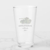 Personalistisch leger vertrekt glas (Achterkant)